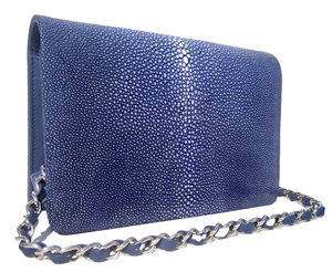 Royal blue stingray purse
