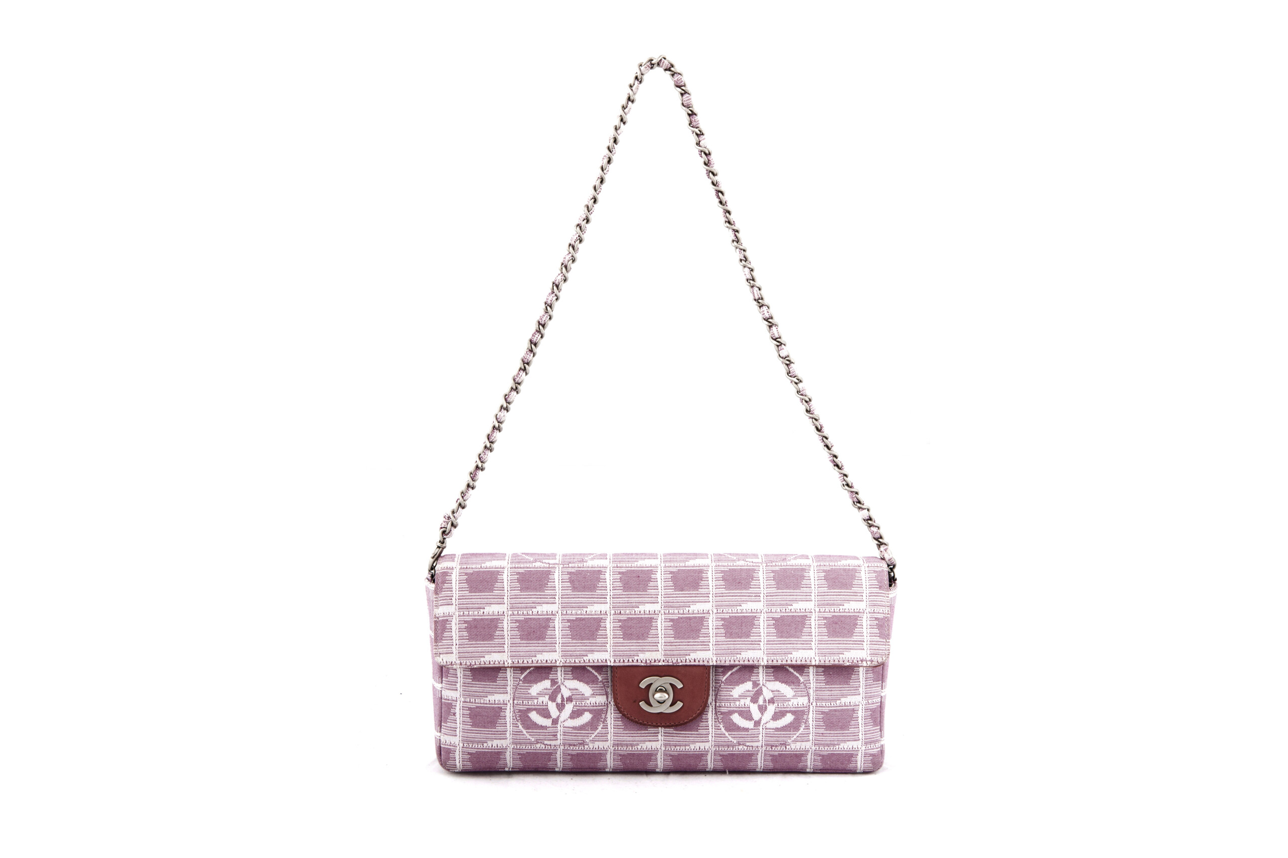 Chanel Timeless pink and white baguette