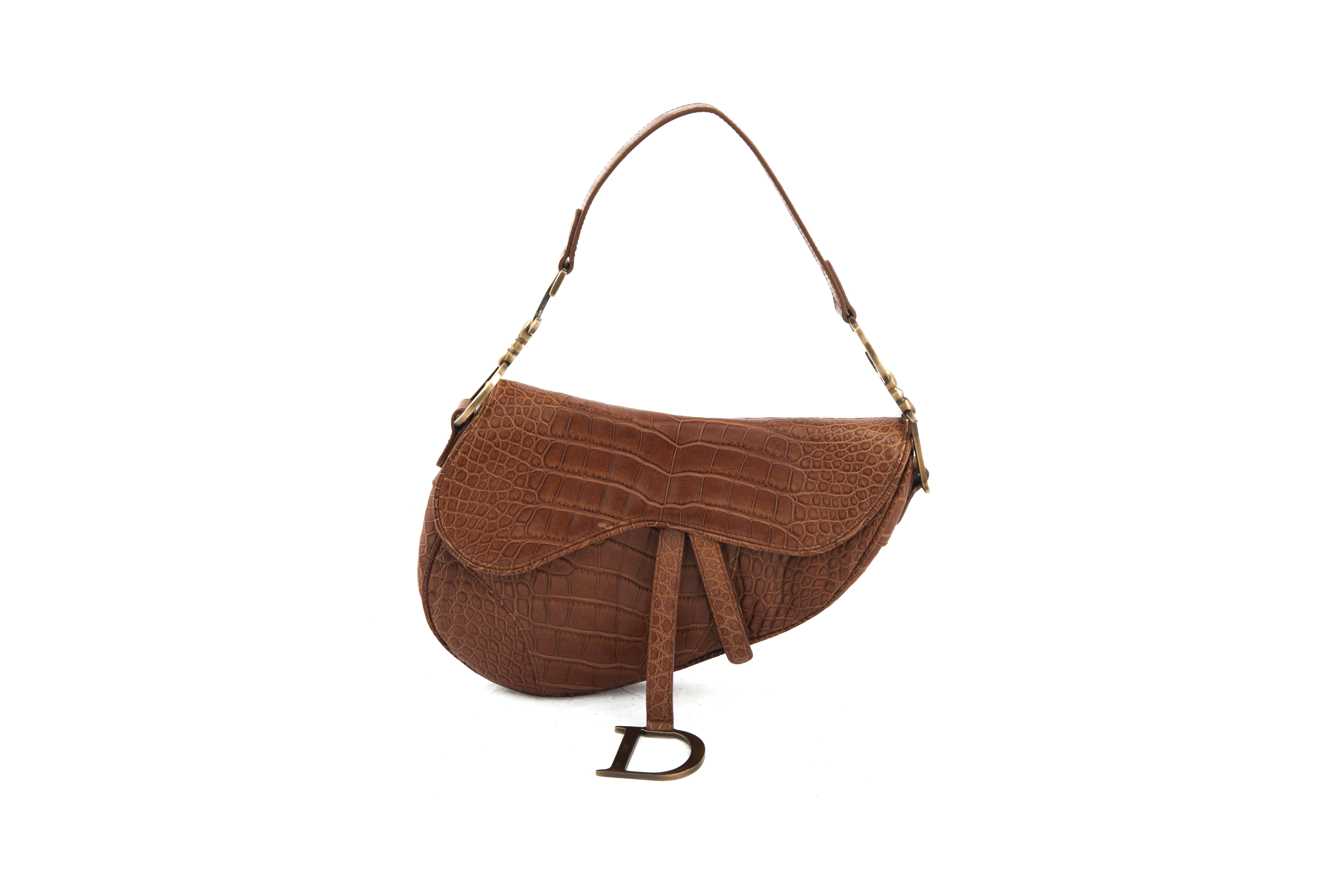 Dior ”saddle bag” brown leather 