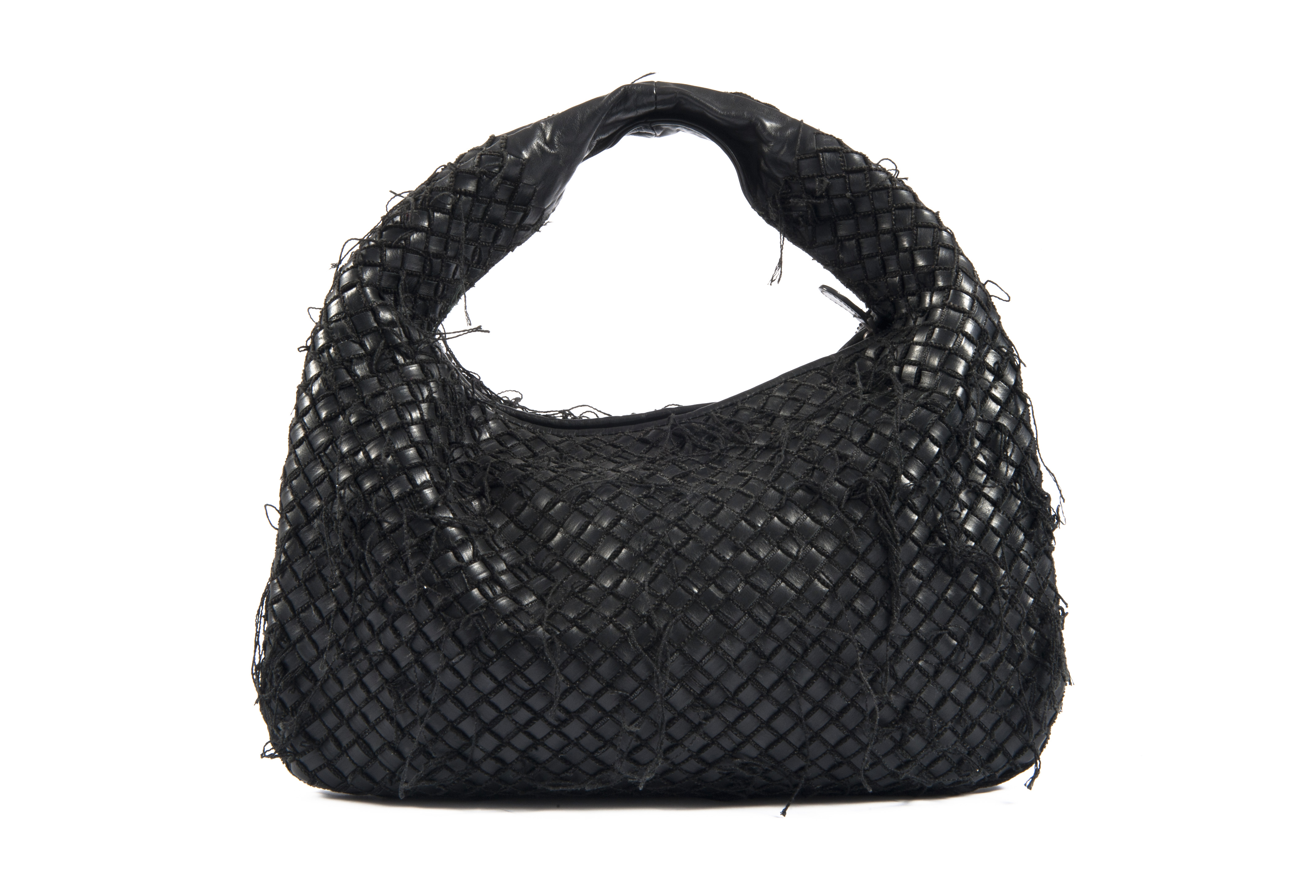 Bottega Veneta Black Veneta Hobo Shoulder Bag Vintage Shop In Mykonos