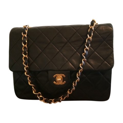 Timeless classique top handle silk crossbody bag Chanel Black in Silk -  27607521